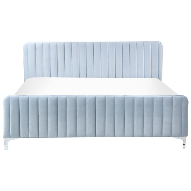 Bed Velvet LUNAN Light Blue, Super King (6')