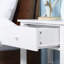 Table de bout à 2 tiroirs, table de bout moderne blanche pour chambre à coucher, hauteur 23,5 po avec tablette, hauteur 23,5 po