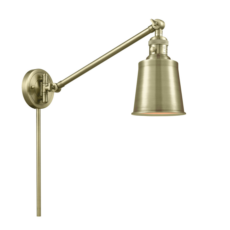 Shauna Swing Arm Sconce, No, Antique Brass, Antique Brass