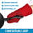 Zulay Kitchen Oven Mitts - Flexible Cotton Lined with Heat Resistant Silicone