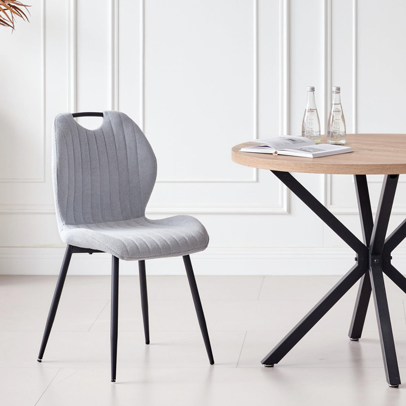 39" Round Dining Table Set For 4, Mid Century Kitchen Table With 4 Velvet/Fabric Upholstered Dining Chairs For Apartment Living Room Space Saving