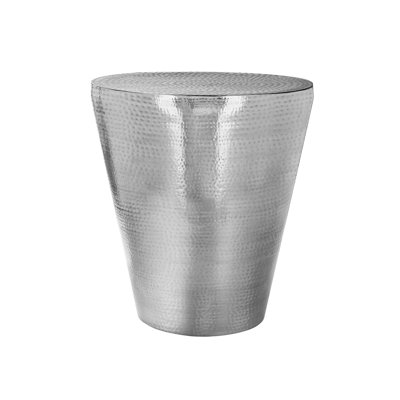 Glamorous Metal Accent Drum Table - Hand-crafted For Living Room & Bedroom Handcrafted Side