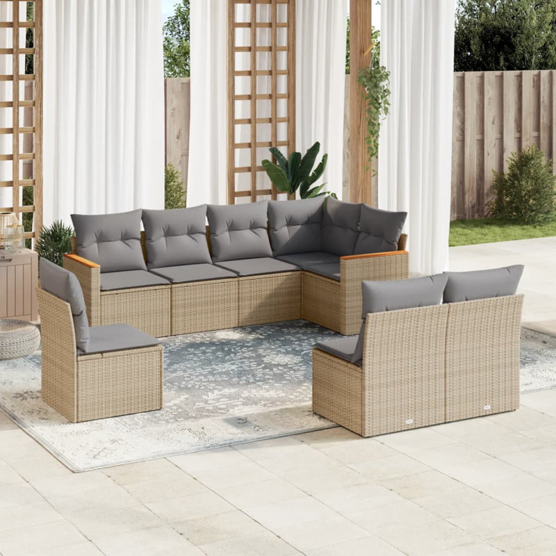  Garden Sofa Set Beige