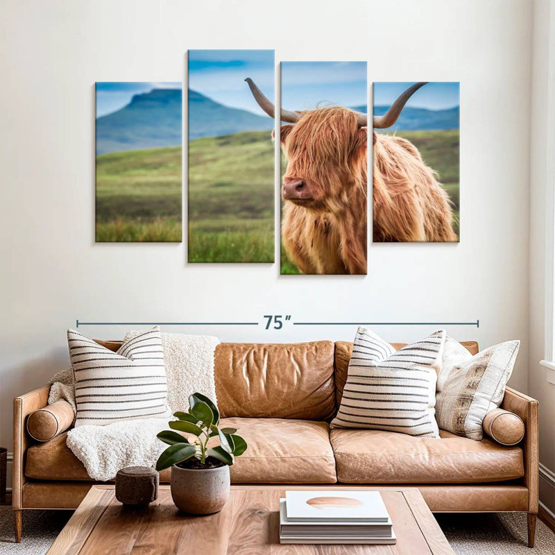 Brampt Furry Highland Cow, 42" H x 68" W