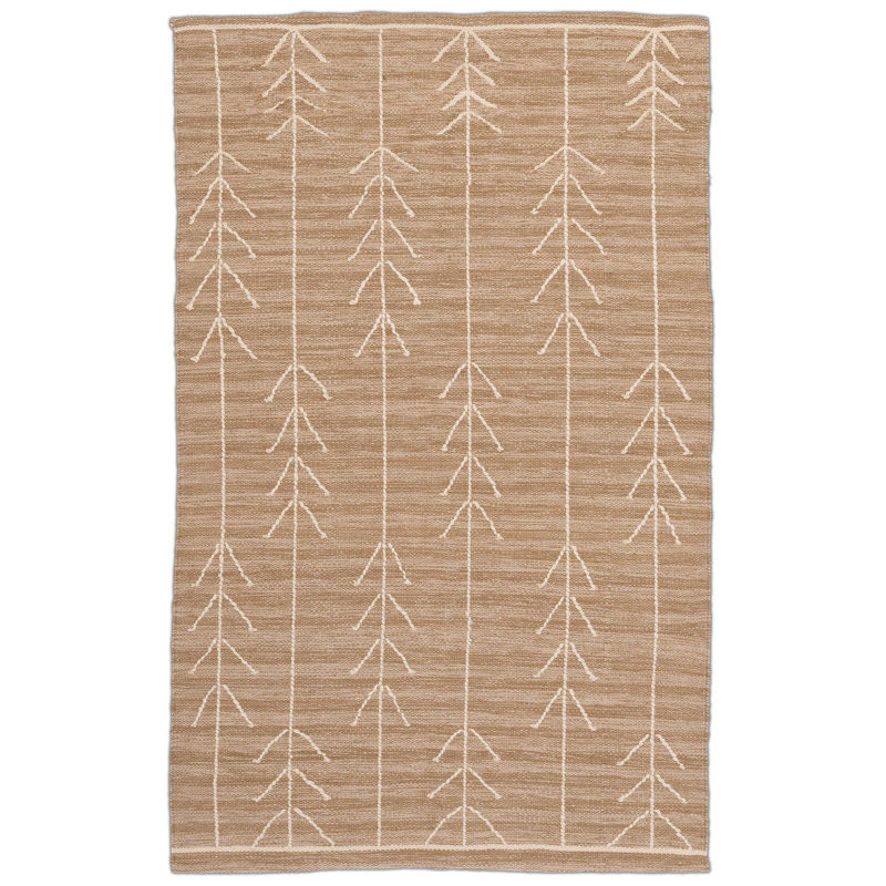 Tapis crème à flèches neutres, Rectangle 8 pi 2 po x 9 pi 10 po