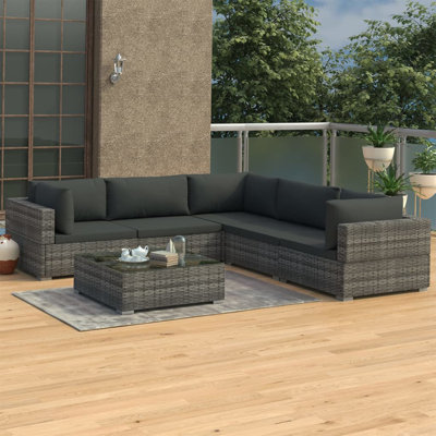 Canapé modulaire 6 pièces avec coussins Pittston