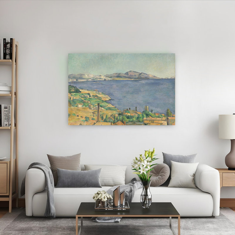 The Gulf Of Marseilles Seen From Lestaque, C.1885 Impressionist Contemporary Coastal Landscape Wall Art Print