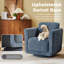 Fauteuil demi-tonneau rembourré et pivotant-757789723