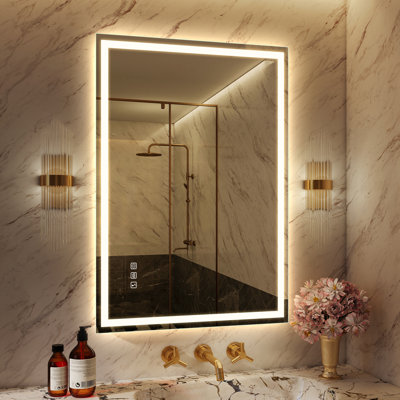 Abbagail LED Bathroom Mirror Bluetooth, Dimmable, Defog, Wall Mount