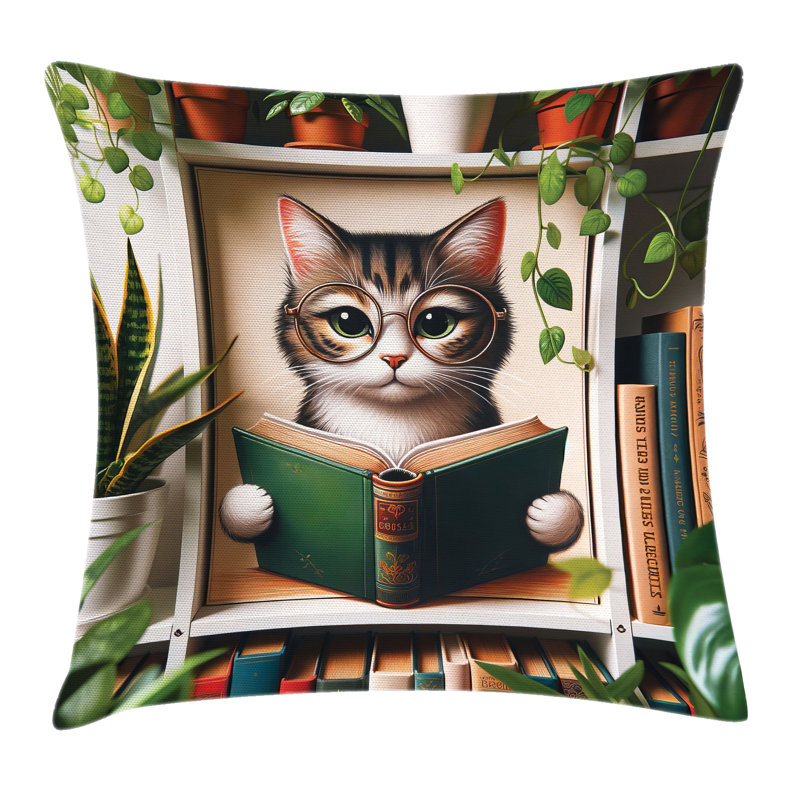 Cat Pillow Cover, 40"H x 40"W, Square