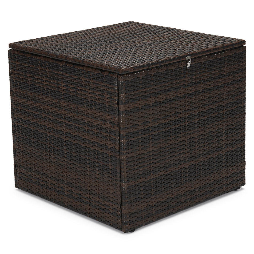 100 Gallons Wicker Outdoor Storage Deck Box Ebern Designs
