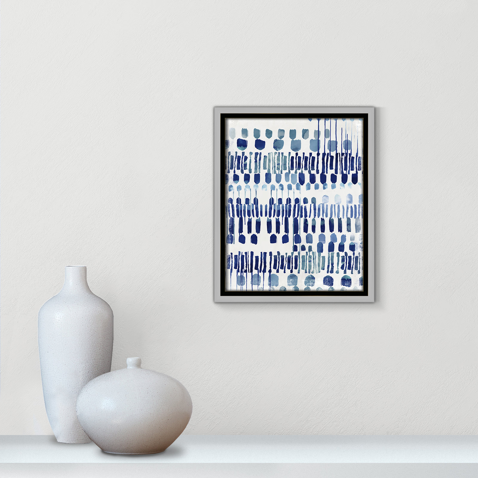 Continuously I - Painting Print, Silver Framed Canvas, No Matte, 11.5" H x 9.5" W x 2" D