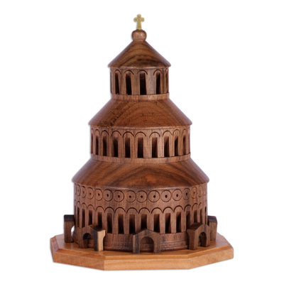 Gracie Oaks Handmade Zvartnots Cathedral Wood Sculpture