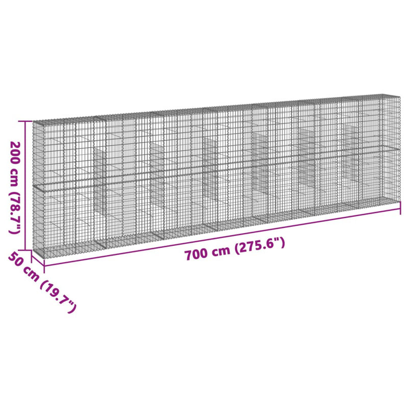 Chanah Fence Panels Fencing, 200cm H x 700cm W x 50cm D
