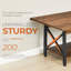 Table basse avec rangement, tables basses modernes à 2 niveaux de 39 pouces pour le salon, table basse de style campagnard à structure en X, tables de salon peu encombrantes, assemblage facile, noyer