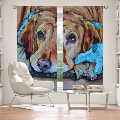 Ensemble de rideaux en polyester 2 pièces Everiz Labrador