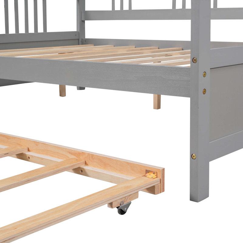 Versatile Dual-Use Daybed with Sturdy Construction for Relaxation and Space Saving, Grey