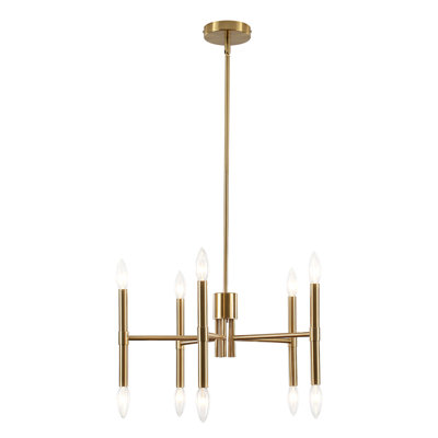 10-light Gold Modern Farmhouse Chandelier