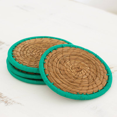 Polyester Round 4 Piece Coaster Set