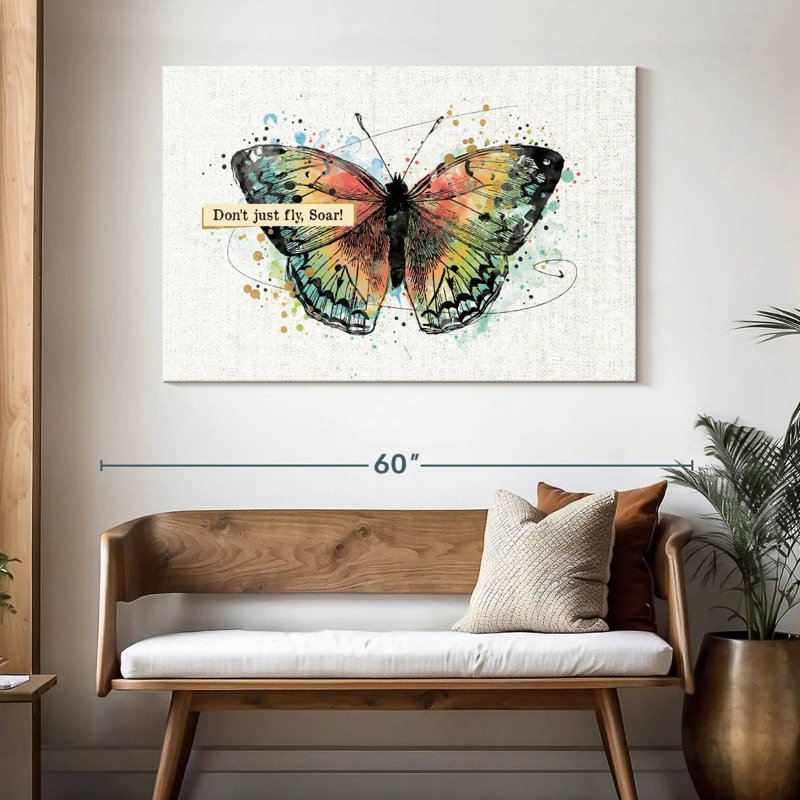 Papillons réfléchis I, H 32 po x l 48 po