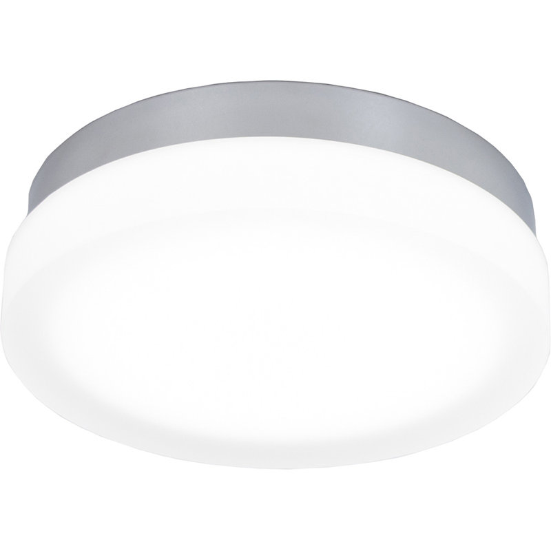 Hadiya Glass LED Flush Mount, Brushed Nickel, 3000K, 11"