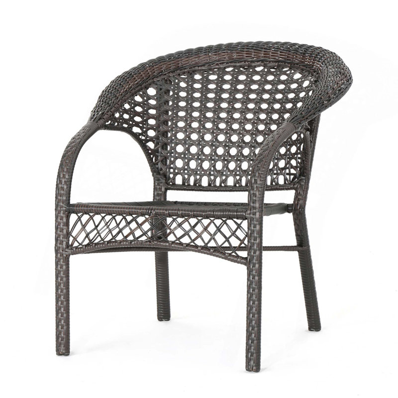 Chaise empilable en osier PE, 1 pièce, pour salle à manger