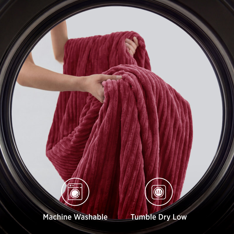 Ensembles d'édredon pour grand lit - 3 pièces de literie moelleuse rouge foncé moelleuse, esthétique rayée confortable pour les chambres modernes et d'amis, décoration intérieure de luxe toutes saisons