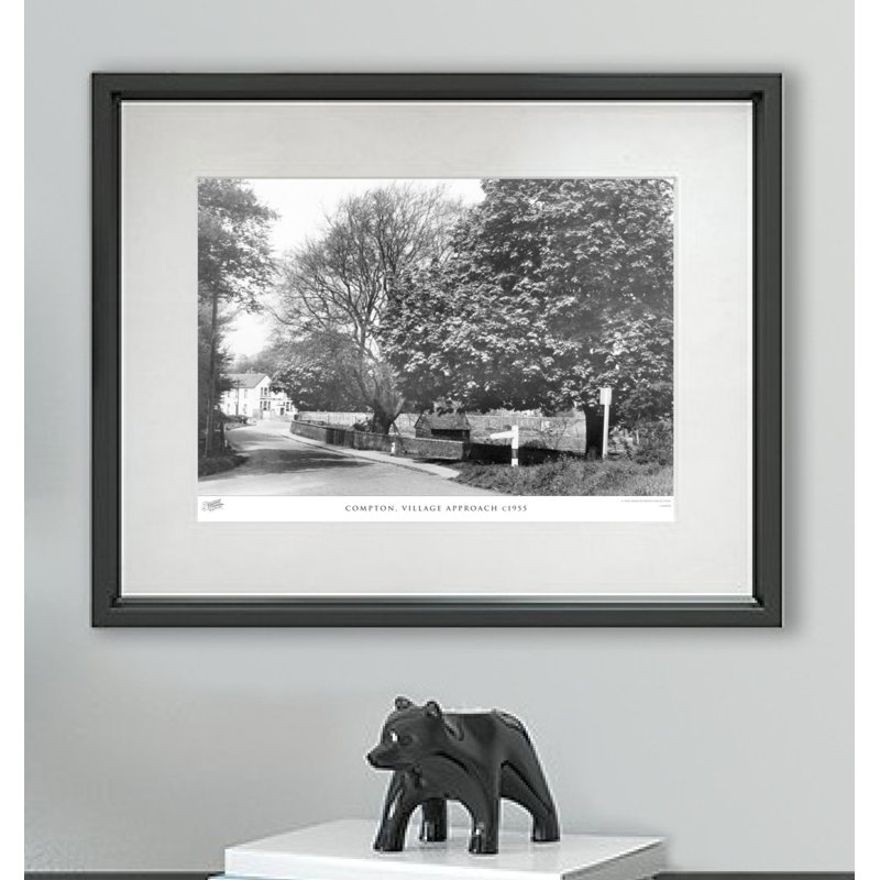 Compton, Village Approach C1955 - Single Picture Frame Print, 40cm H X 50cm W x 2cm D