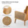 Mayenne Upholstered Accent Chair with Rattan Arms