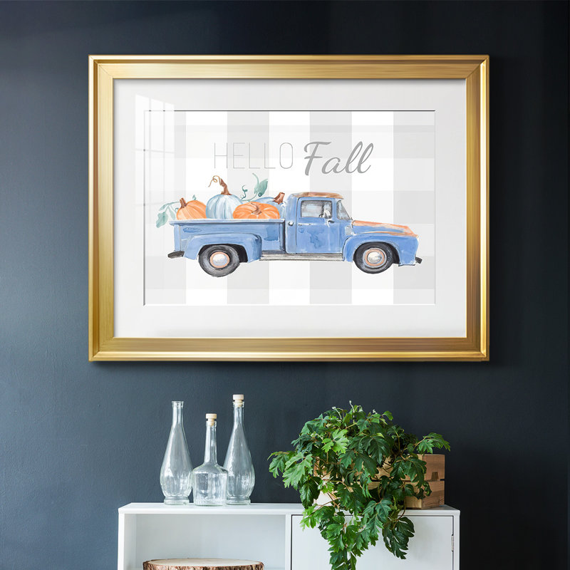Happy Harvest II, reproduction d'art encadrée, H 30 po x l 44 po x P 1,5 po, Or