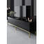 Ensemble de mobilier de salon moderne - noir et or | Meuble télé (70,9 x 18,5 x 11,8 po), console (59,1 x 31,5 x 11,8 po), table basse (35,4 x 15,7 x 23,6 po) | Panneau de particules enduit 100% mélamine, pieds en métal, décor élégant et glamour-24312173-24312166
