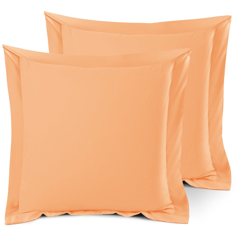 Taie décorative 100% polyester , Orange clair, 26 po x 26 po