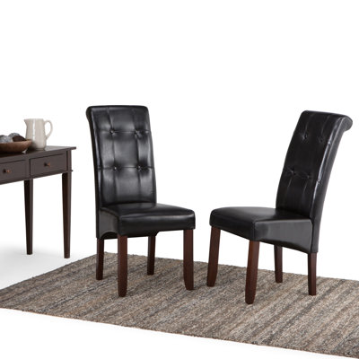 Cosmopolitan Tufted Upholstered Dining Chair with Curved Back in Modern Style