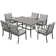 Freada Rectangular 6 - Person 60" Long Aluminum Dining Set with Cushions