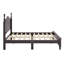 Structure de lit plateforme en bois, lit plateforme de style rétro avec support en lattes de bois