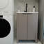 Meuble-lavabo avec portes et comptoir en résine Freestand