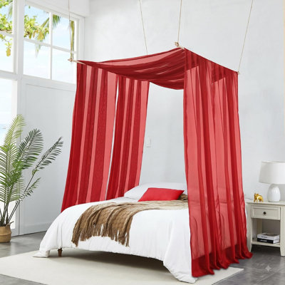 Double Canopy Bed Curtains Which Can Be Turned Into Bed Scarves, Kids Bed Tent, Bed Canopy