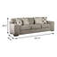 Canapé transitionnel l 101,4 po, gris