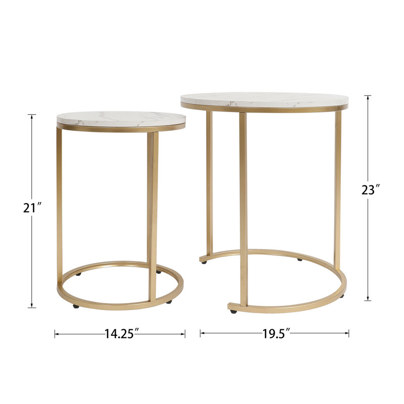 Bornaman Nesting Tables, Gold