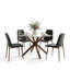 Ensemble de table de salle à manger 5 pièces avec 4 chaises en similicuir-131564505