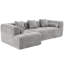 Canapé modulaire de 101,2 po avec canapé à compression complète et canapé modulaire avec siège profond et deux poches latérales pour le salon