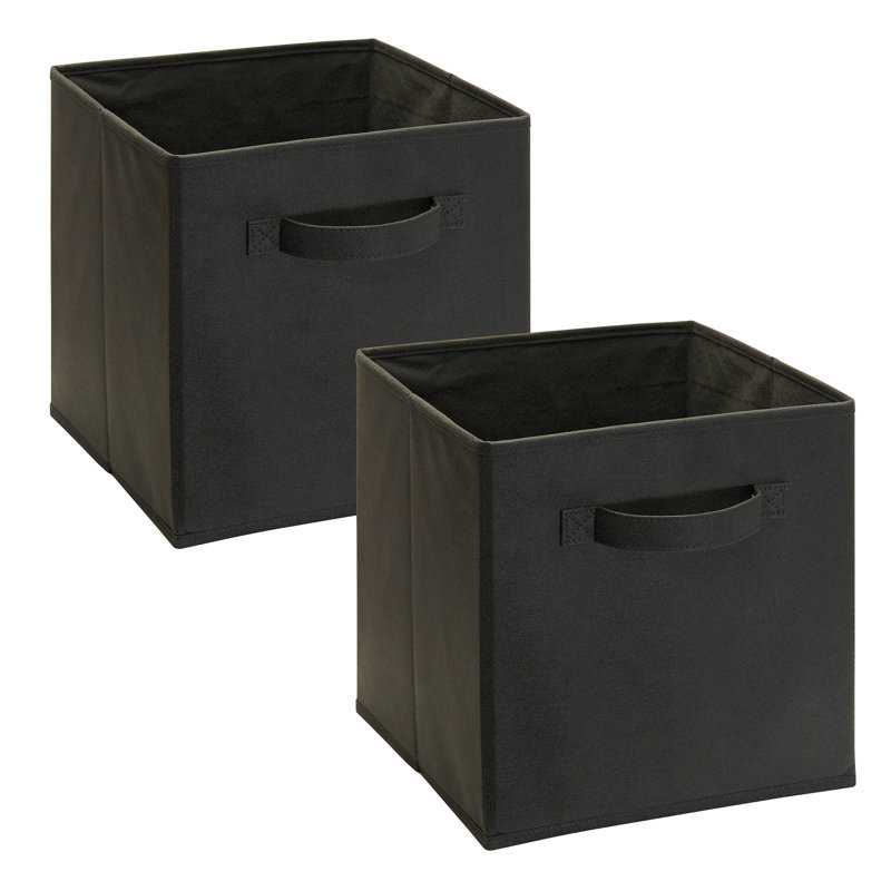 Tiroir en tissu Cubeicals, Noir, Ensemble de 2