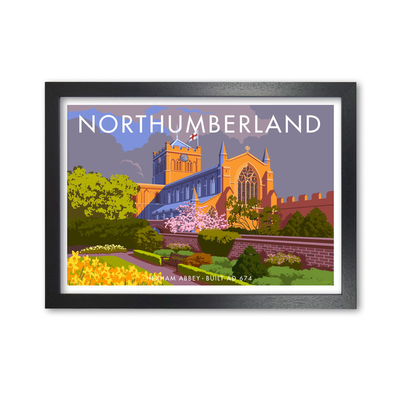 Hexham by Stephen Millership - Print, 59.4 cm H x 84.1 cm W x 5 cm D, Black