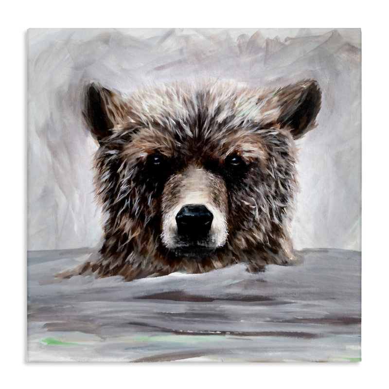 «Bathing Baby Bear», toile par Jelena Petric, H 17 po x l 17 po