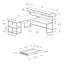 Bureau d'ordinateur, bureau personnel, coin, tiroirs de rangement, forme en L, travail, ordinateur portable, stratifié, métal, contemporain, moderne-1954340157