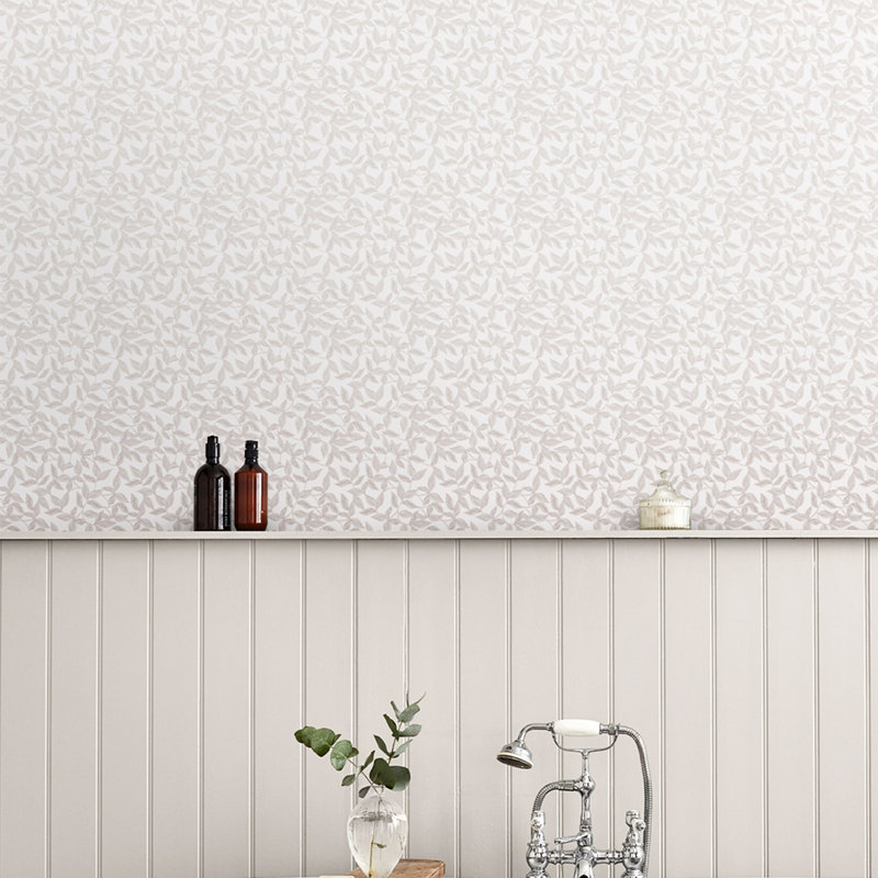 Rouleau de papier peint lisse L 33 pi x l 21 po, Gris