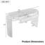 Console 55 po avec pieds cannelés, plateau ovale en grain de bois naturel et 2 tiroirs - Espresso-909799940