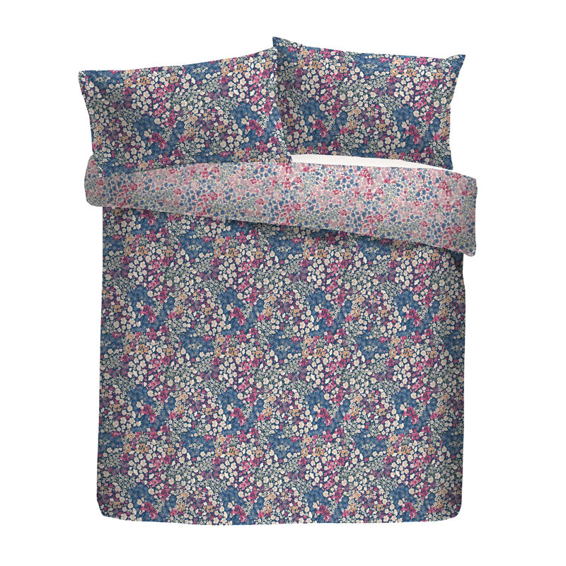 Cotton Blend Floral Duvet Cover Set with Pillowcases Included, Super King Duvet Cover + 2 Standard Pillowcases