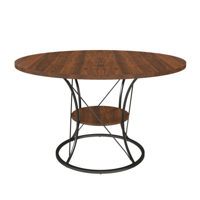 Space Saving Extendable Round Dining Table and Upholstered Chair Set