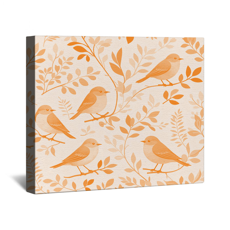 Oiseaux sur des branches, toile tendue sur châssis en plusieurs tailles, Oiseaux et branches - VB-CW7-142-232bed0a